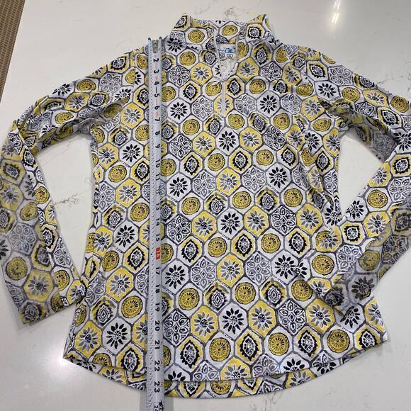 IBKUL‎ Sun Protective UPF 50+ Icefil Cooling Tech Terra Print Long Sleeve Top - Picture 4 of 7